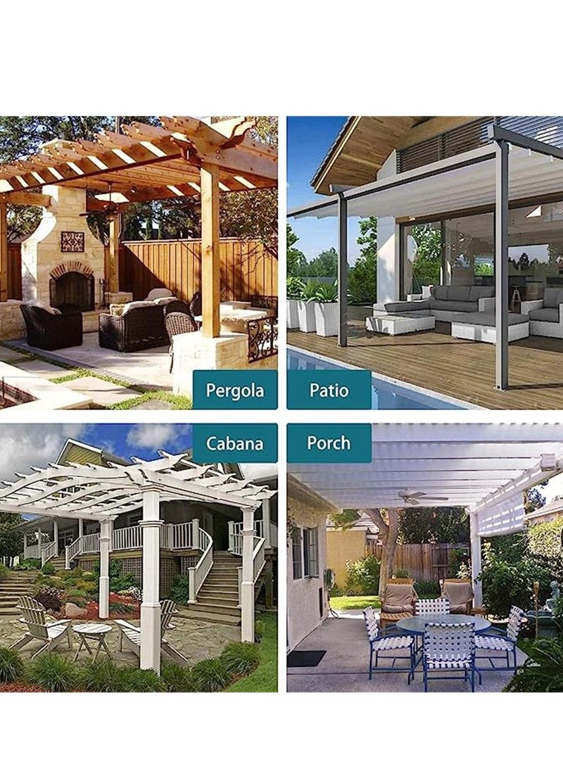 Sheer Outdoor Curtains for Patio Waterproof - 2 Panels Grommet Indoor Voile Sheer Curtains for Living Room, Bedroom, Porch, Pergola, Cabana, 54 x 108 inch, Beige - Image 4