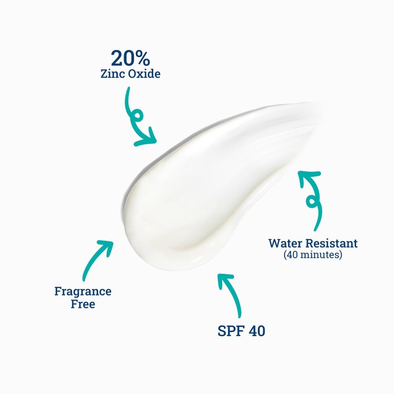 COTZ Sensitive Non-Tinted Zinc Oxide Mineral Sunscreen for Body and Face; Broad Spectrum SPF 40; 3.5 oz / 100 g - Image 3