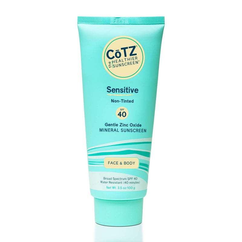 COTZ Sensitive Non-Tinted Zinc Oxide Mineral Sunscreen for Body and Face; Broad Spectrum SPF 40; 3.5 oz / 100 g - Image 1
