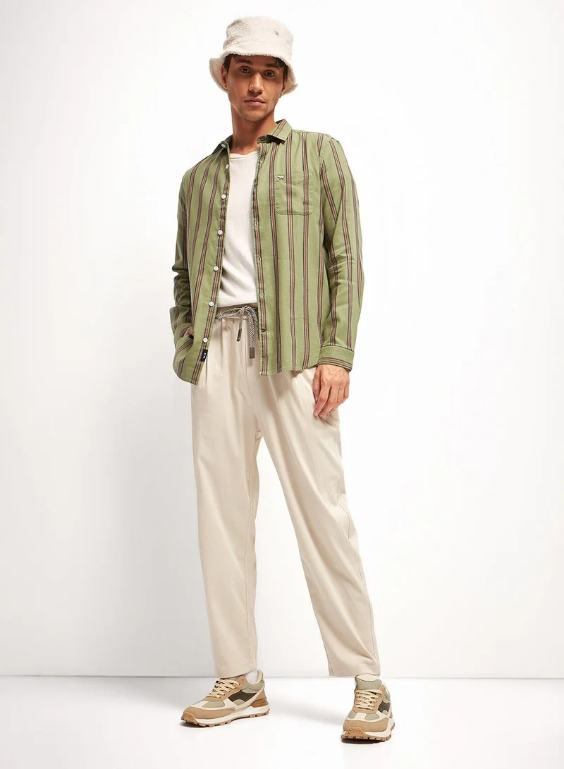 THE BEAR HOUSE  Cotton Shirt for Men | Slim Fit, Long Sleeve, Casual & Formal Wear | Soft, Breathable Fabric for Office, Everyday, & All-Season Use in Classic & Trendy for Men | Best Price UAE