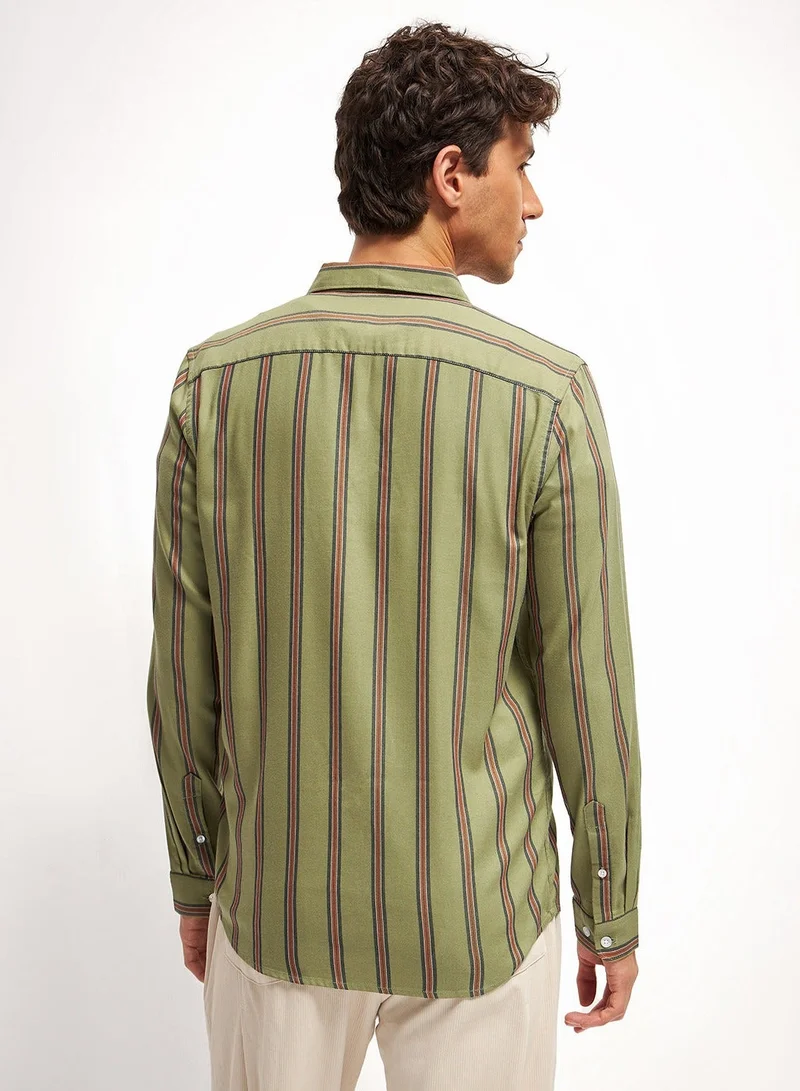 THE BEAR HOUSE  Cotton Shirt for Men | Slim Fit, Long Sleeve, Casual & Formal Wear | Soft, Breathable Fabric for Office, Everyday, & All-Season Use in Classic & Trendy for Men | Best Price UAE