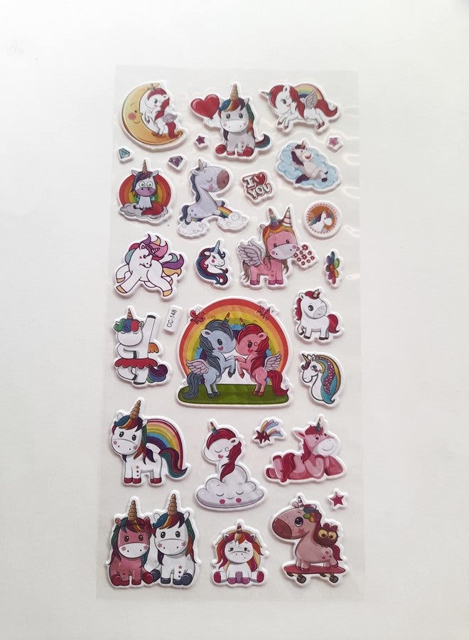 KCR Unicorn Self Adhesive Stickers for Card Making, Scrapbooking Craft DIY Decoration Project Work Mobile Cases for Girls Kids or Art & Craft (Set of 3) - Image 4