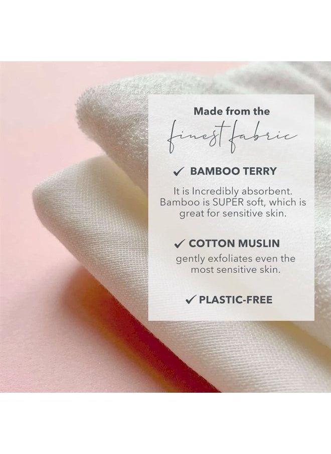Baie Botanique - Dual Action Facial Cloth, Luxury Cotton Muslin and Bamboo Ultra-Soft Terry - 100% Natural (1) - Image 1