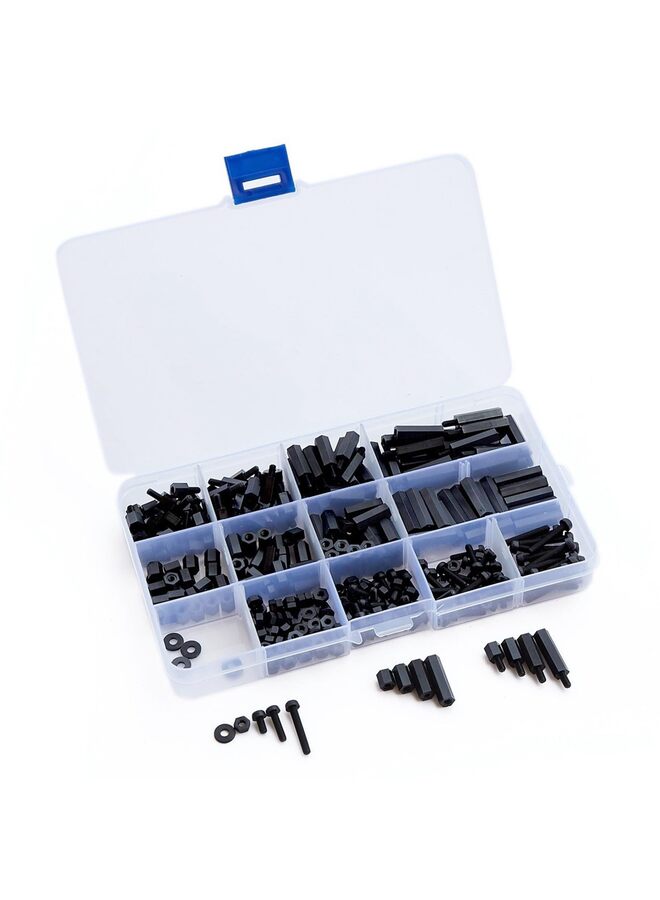 320PCS M3 Male Female Nylon Hex Spacer Standoff Screw Nut Threaded Pillar PCB Motherboard Assorted Assortment Kit  - Image 3
