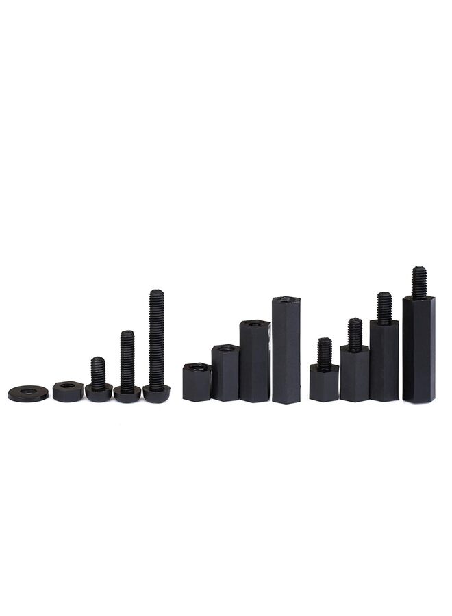 320PCS M3 Male Female Nylon Hex Spacer Standoff Screw Nut Threaded Pillar PCB Motherboard Assorted Assortment Kit  - Image 2