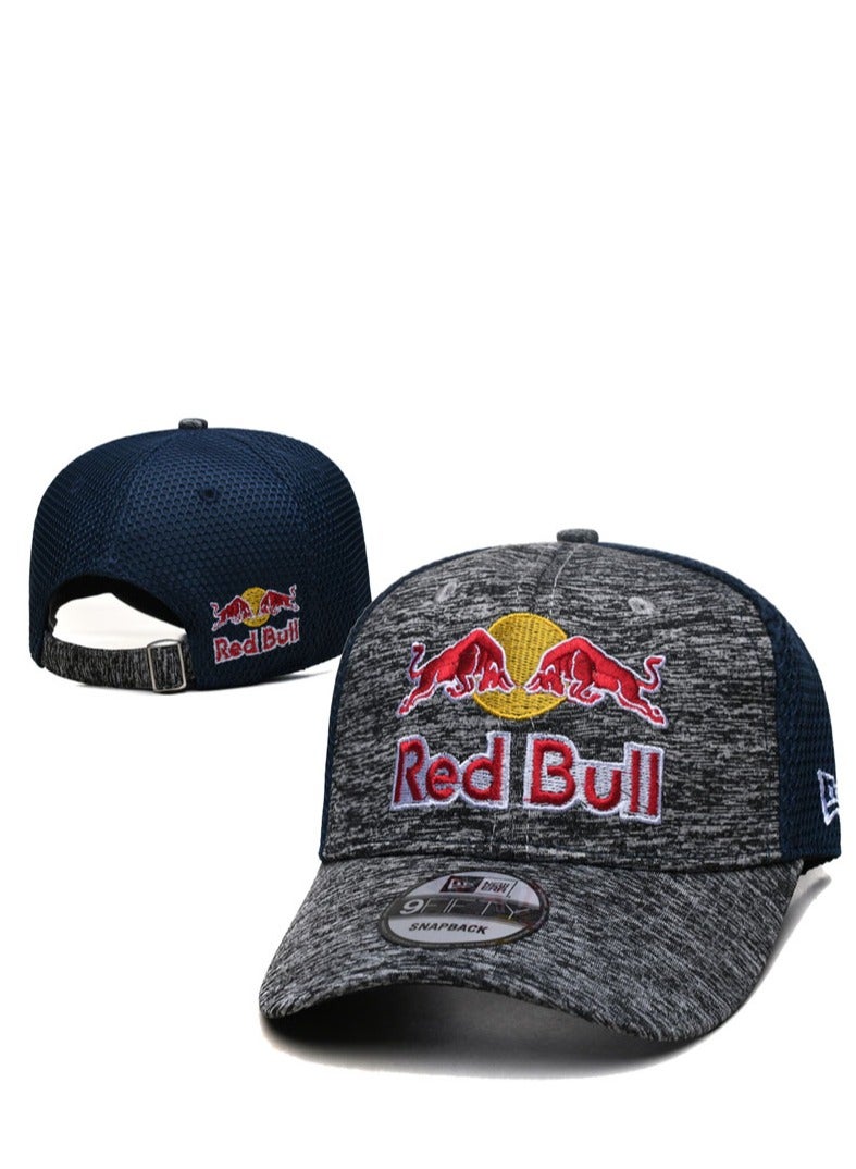 Red Bull Embroidered Logo Mesh Color - Block Textured Baseball Cap