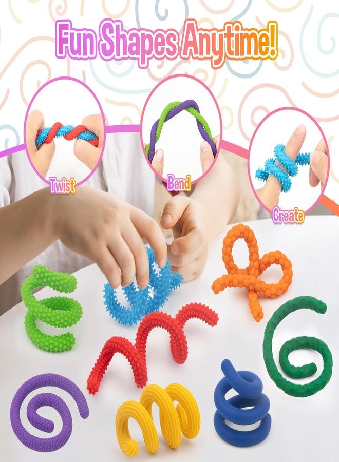 DODOLOL Sensory Fidget Toys for Kids with Autism,8 Pack Quiet Calm Bendable Sensory Sticks Fidget Sticks for Classroom,Calming Tools for School,ADHD Autistic Stress Relief Must Haves for Students Teachers - Image 3
