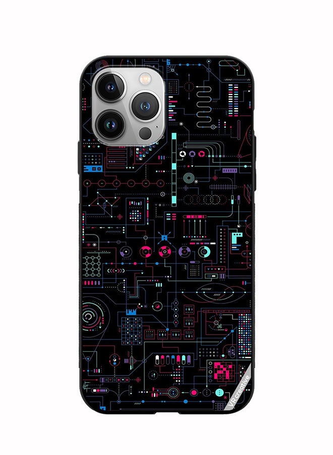 VR CREATIVE Protective Case Cover For Apple iPhone 12 Pro Circuit Design Multicolour - Image 1