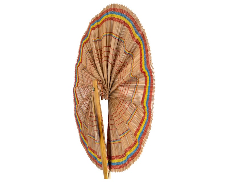 Kizzi Hand Made Folding Fans Handheld Fans Bamboo Fan Handcrafted Hand Fan Set 2 - Image 4