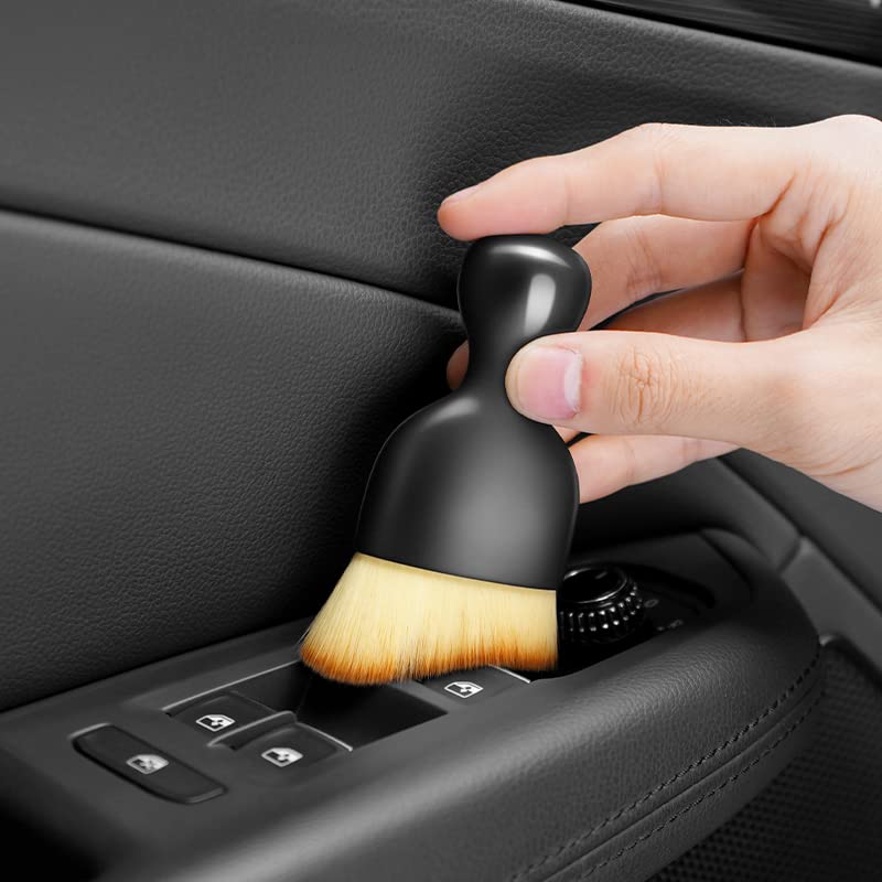 Vingtank 4 Pack Car Interior Cleaning Soft Brushes， Car Interior Beauty Brush，Car Interior Dusting Brush，Suitable for Cleaning Car Interior or Exterior，Air Conditioning Vents， Leather，Computers - Image 5