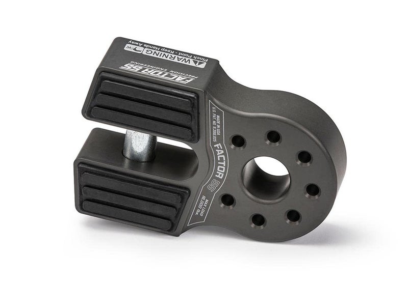 فاكتور55 0005006 فلاتلينك الأصلي حامل شاكلة الونش القابل للطي سعة التحميل القصوى 16000 رطل الفشل النهائي أكبر من 40000 رطل مثالي لمغامرات الطرق الوعرة 4x4 رمادي