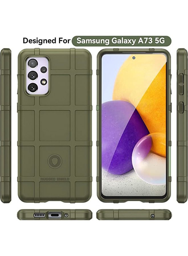 RUGGED SHIELD for Samsung A73 5G Case,Shockproof Galaxy A73 Case, Heavy Duty Drop Protective Samsung Galaxy A73 5G Phone Case, Anti-Scratch Tough Slim TPU Bumper Phone Cover-Green - Image 2