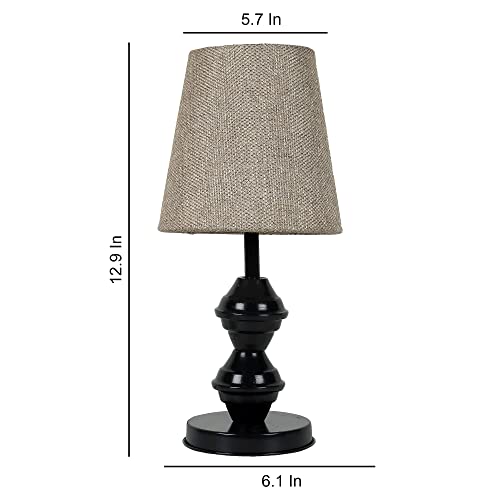 tu casa Metal Table Lamp | Fabric Shade Bedside Night Lamp for Bedroom Living Room Study | Decorative Nightstand Lamp for Home Décor & Gifting - Image 4