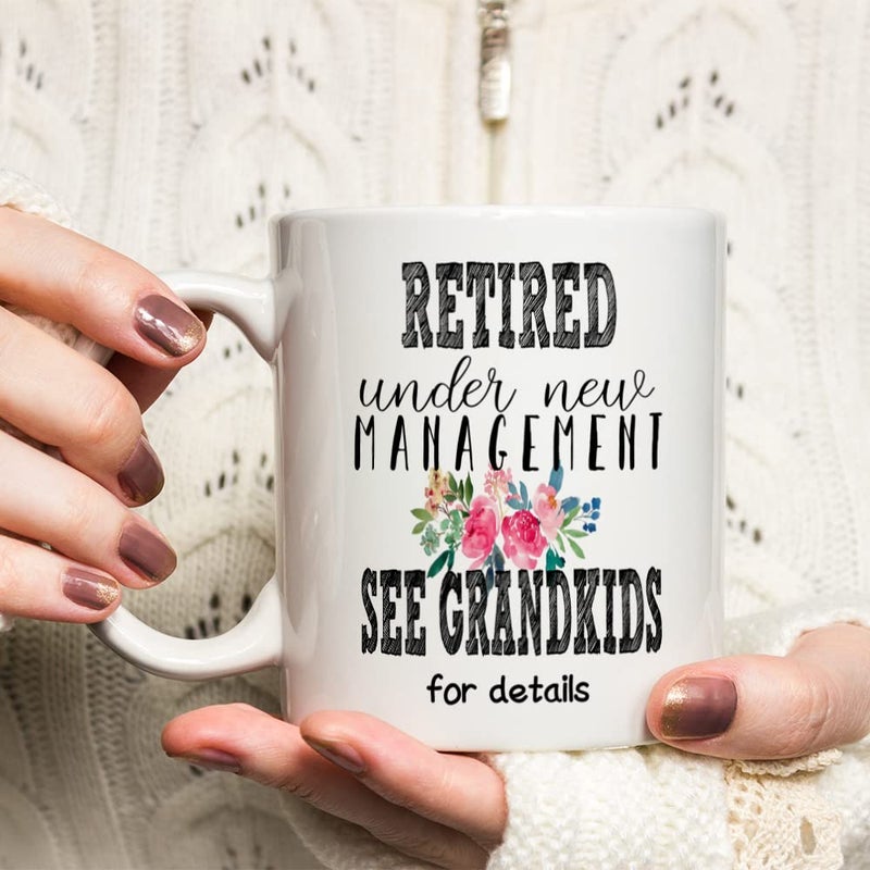 Fatbaby Retirement Gifts for Women,Retired Under New Management See Grandkids For Details Coffee Mug,Happy Retirement Mug for Women 2026,Funny Retired Gifts for Coworker - Image 3