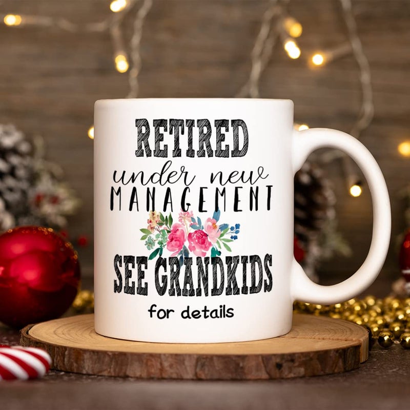 Fatbaby Retirement Gifts for Women,Retired Under New Management See Grandkids For Details Coffee Mug,Happy Retirement Mug for Women 2026,Funny Retired Gifts for Coworker - Image 5