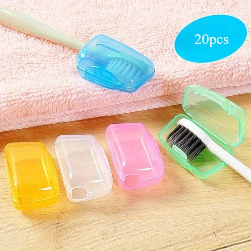 Portable Toothbrush Case 20pcs Travel Storage Box Easy Clean Holder Style20 - Image 1