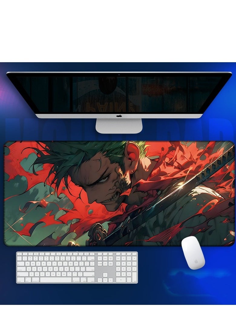 QZ - Anime One Piece Mouse Pad, Extended Large Gaming Mouse Pad, Non-Slip Rubber Base And Stitched Edge Desk Pad For Computer Home Office Work And Study - Image 1