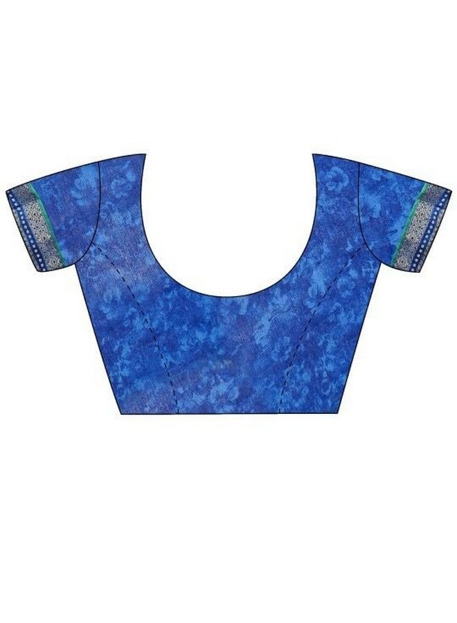 shiv textiles ساري شيف للأقمشة النسائية من الشيفون مزين بطبعات زهرية ودانتيل (SAT-543S-102) - Image 5