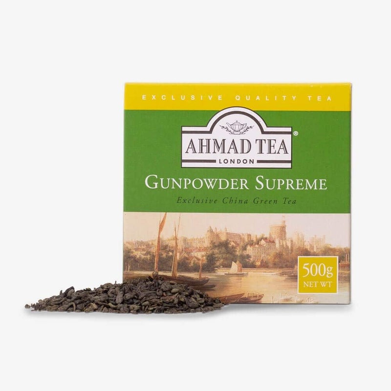 Ahmad Tea شاي أحمد غونباودر سوبريم الأخضر - 500 جرام أوراقLoose - Image 2