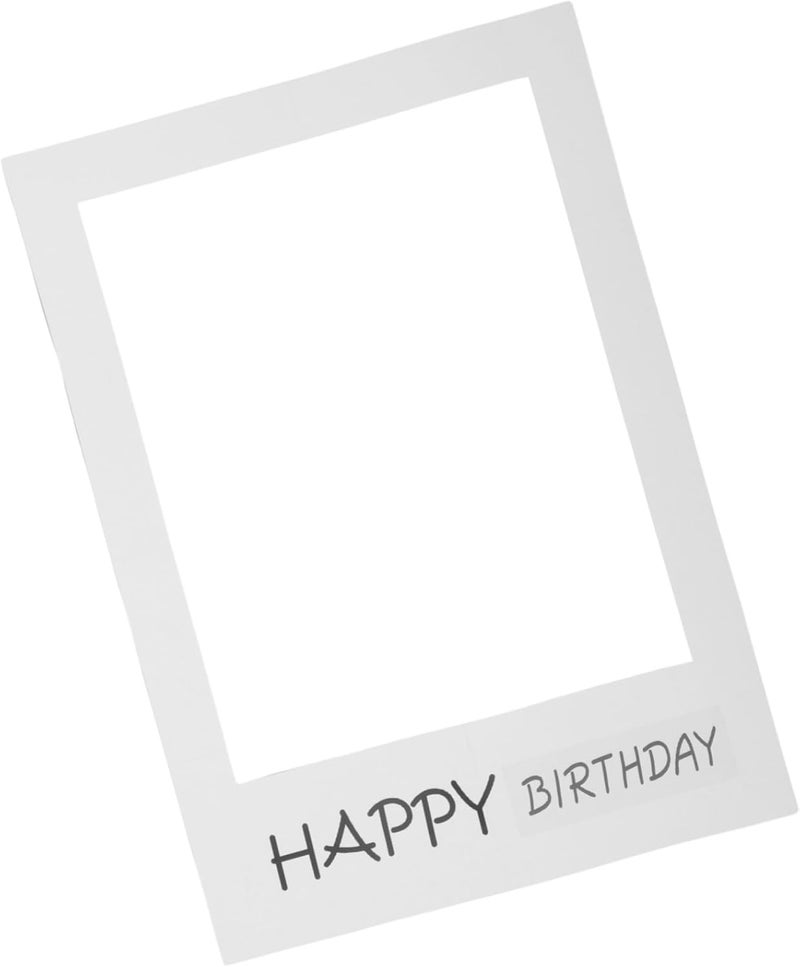 PRETYZOOM Birthday Frame Photo DIY Paper Photo Props for Birthday Party Memories - Image 1
