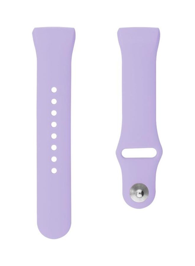 Solid Color Silicone Strap For Fitbit Charge 3 Purple - Image 2
