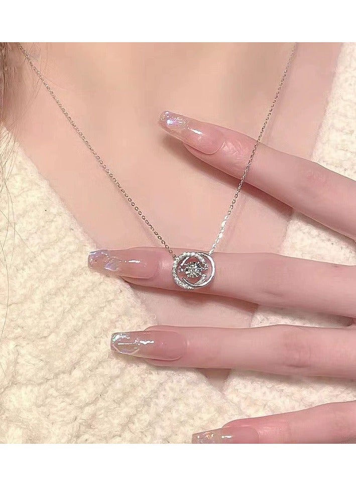 Goolsky Dancing Heart Silver Necklace – Dopamine Jewelry for Women, Minimalist Graduation Gift with Small Luxury Vibes, Non-Fading Daily Wear - Image 1