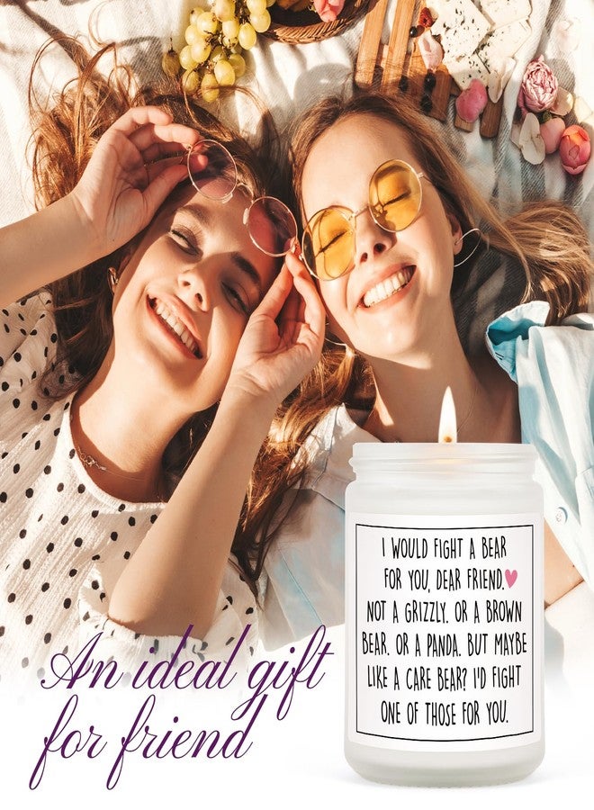 PETALSUN Best Friend Birthday Gifts for Women, Mothers Day Gifts for Friend, Friendship Gift for Women- Handmade Lavender Natural Soy Wax Candle (7oz)- Funny Best Friends Candle for Bestie, BFF - Image 2