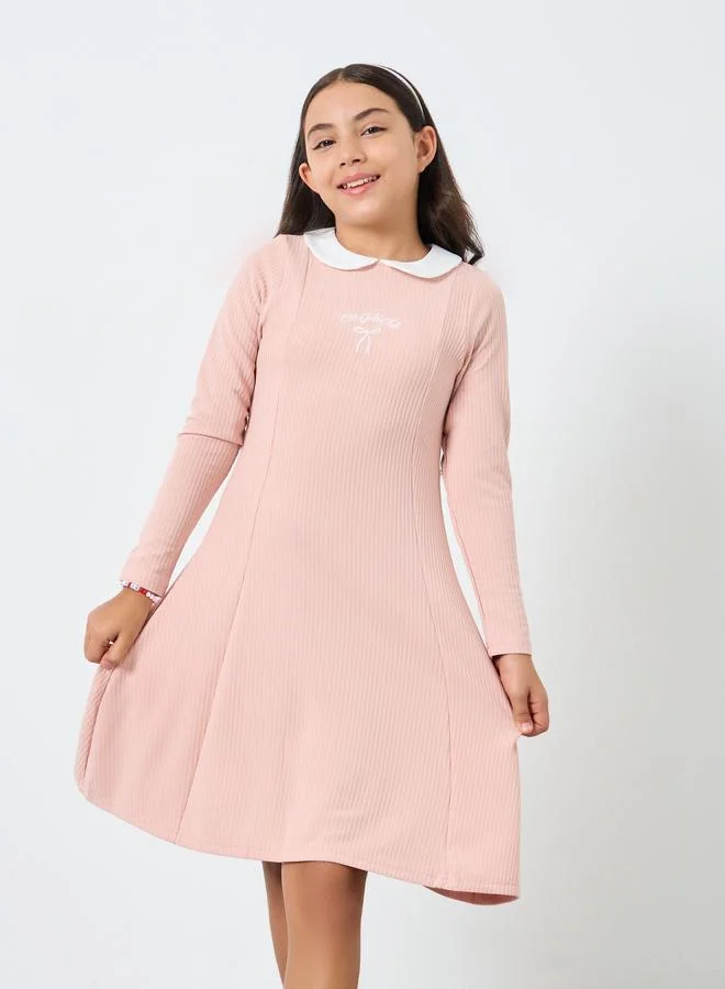 Styli Styli Teen Textured Knit Dress