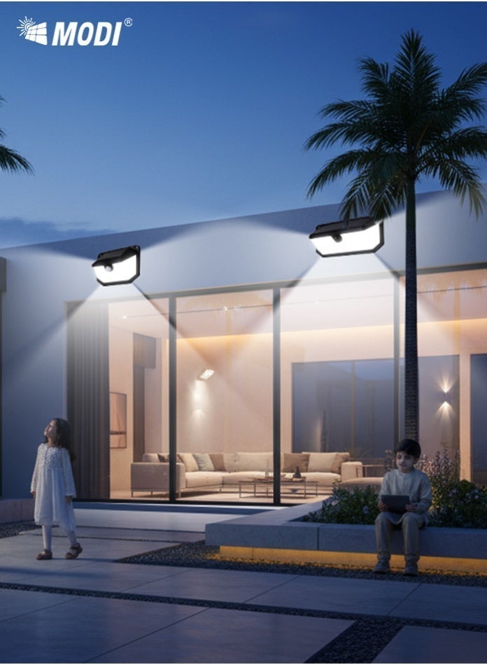 MODI 230/416 LED Solar Wall Light Outdoor Garden Decoration Lamp, White light, 3 Modes Motion Sensor, IP65 Waterproof, Yard & Door Security Lighting - Image 1