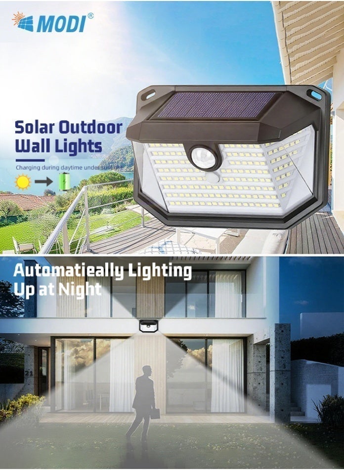 MODI 230/416 LED Solar Wall Light Outdoor Garden Decoration Lamp, White light, 3 Modes Motion Sensor, IP65 Waterproof, Yard & Door Security Lighting - Image 5
