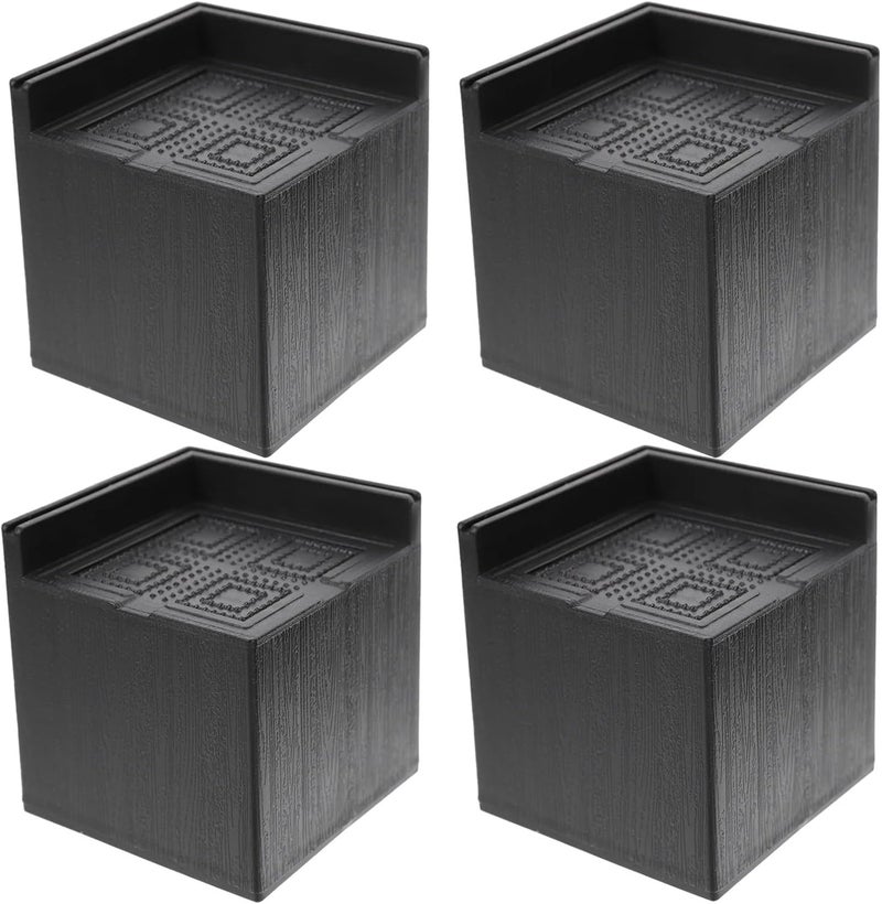 Furniture Leg Risers 4Pcs Mattress Square Heightening Furniture Foot Riser for Cabinets, Tables, Sofas - Image 1