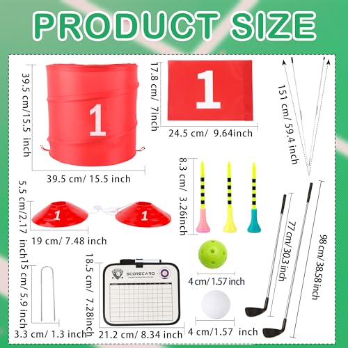 Spaluck Backyard Game Golf Yard Game for Practice with 4 Clubs 6 Hole for Men Women Family Outdoor Indoor Lawn Park Beach - Image 5