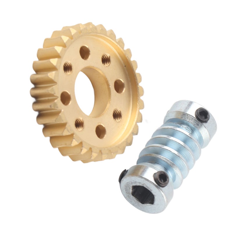 Worm Speed Reducer 28:1 Reduction Ratio Motor Internal Drive Accessories with 28 Teeth Worm Wheel 6mm Bore Gear Shaft - Image 2