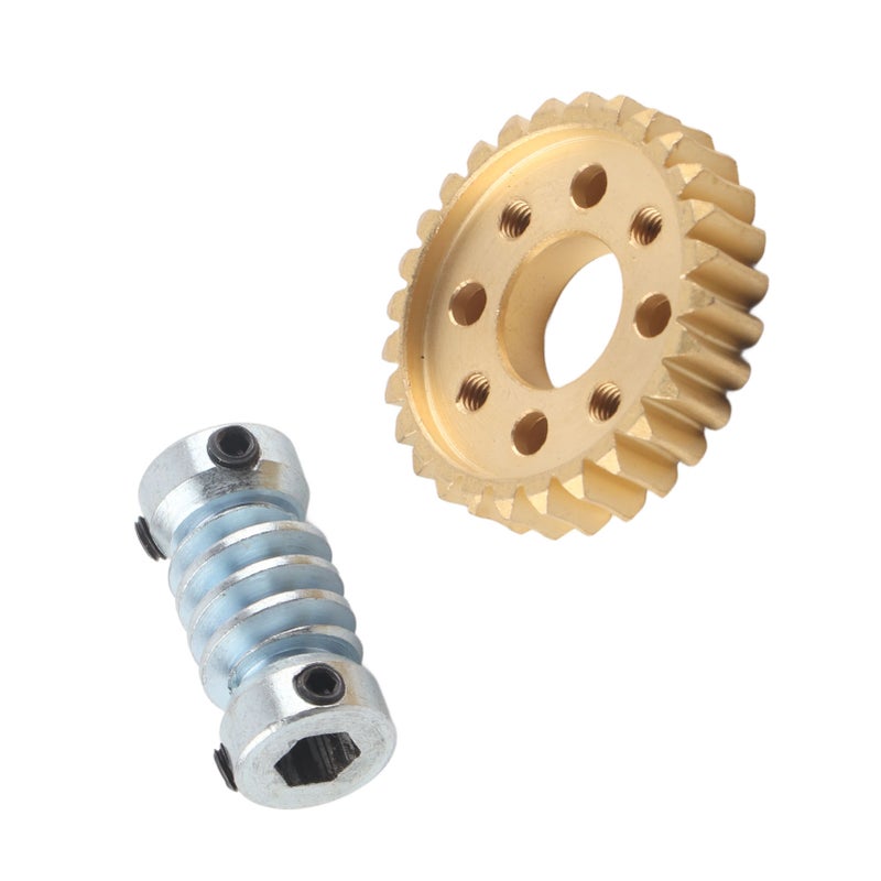 Worm Speed Reducer 28:1 Reduction Ratio Motor Internal Drive Accessories with 28 Teeth Worm Wheel 6mm Bore Gear Shaft - Image 4