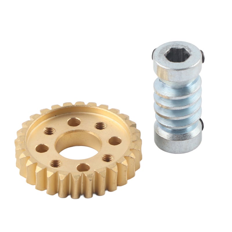 Worm Speed Reducer 28:1 Reduction Ratio Motor Internal Drive Accessories with 28 Teeth Worm Wheel 6mm Bore Gear Shaft - Image 1