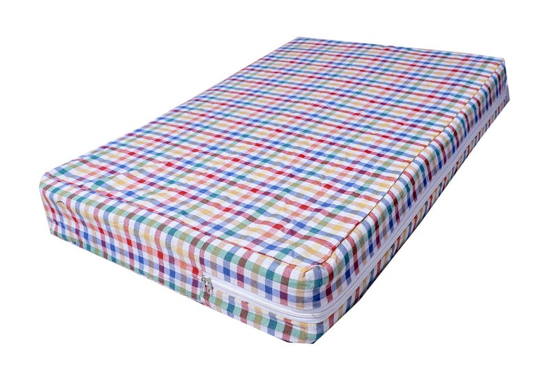 Checkme Cotton Mattress Cover/Protector for King Size Bed with Zip/Chain 84x75x6 Inch / 7x6.25 Feet - Multicolor - Image 5