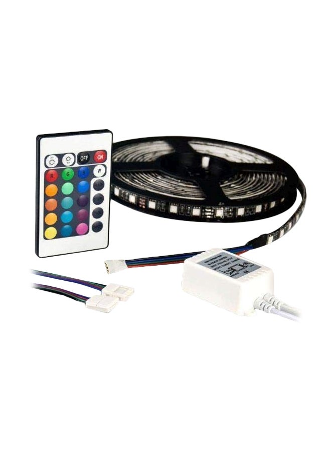 LED Strip Light With Remote Control White/Black 5meter