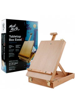 Mont Marte Tabletop Easels for Painting, Desk Box Easels for Kids Adults&Artists,Beech Wood