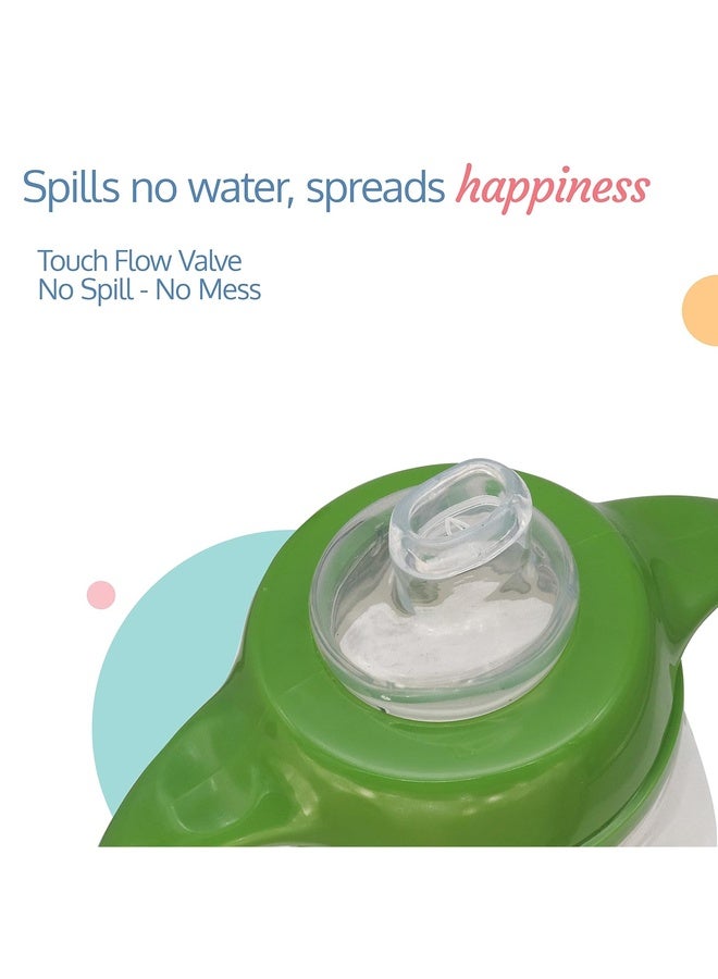 Luvlap Clever Frog Spout Sipper for Infant/Toddler, 210ml, Anti-Spill Sippy Cup with Soft Silicone Spout BPA Free, 6m+ (Green) - Image 4