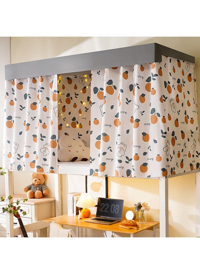 Dormitory bed curtains, student dormitories with physical shading bed curtains 1.35 * 2m 2pcs, with dust-proof top cloth - Image 1