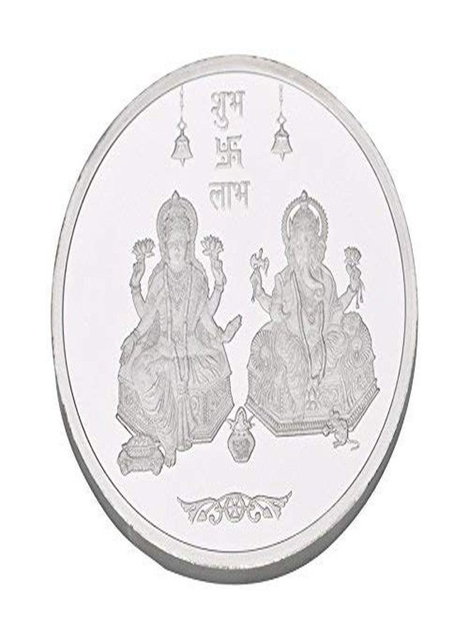 Kundan 10 gm (999.9) Lakshmi Ganesh Silver Precious Coin - Image 1