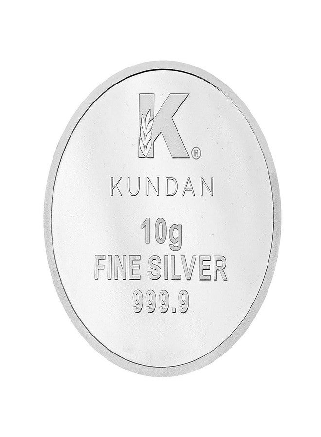 Kundan 10 gm (999.9) Lakshmi Ganesh Silver Precious Coin - Image 2