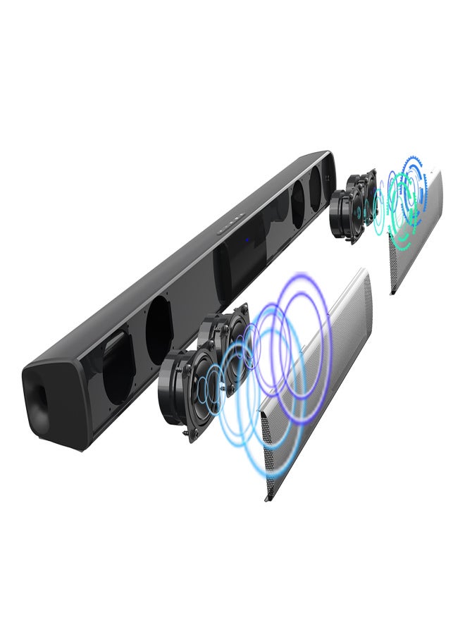 BS-28E Soundbar RGB Ambient Light Audio BT Speaker Home Theater Echo Wall Speaker Colorful RGB Ambient Light Three Lighting Modes Customization Quad Speaker + Duct Design - Image 2