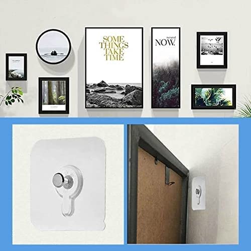 Rylan Self Adhesive 6mm Nail Wall Hook for Hanging Photo Frame, Wall Clock, Heavy Duty Transparent Hook, Wall Hanging Self Adhesive Wall Nail (10 pcs) - Image 4