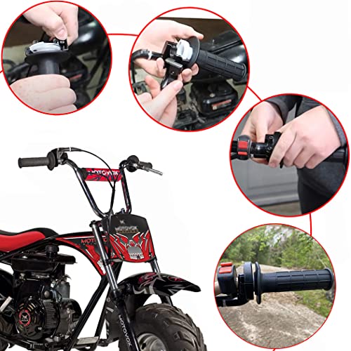 Aniro Moto Auto-Moto Twist Throttle Cable Housing Grips Set for Mini Bike Pit Bike Dirt Bike MOTOVOX MBX10 MBX11 and Warrior MB165 MB200 5.5HP 6.5HP196cc - Image 3