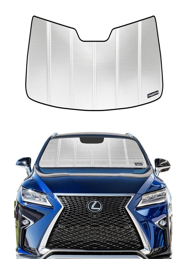 Pigenius Windshield Sun Shade for 2016-2022 Lexus RX350/RX450h, 2018-2022 RX350L/RX450hL. 2024 Upgrade Reflective Aluminum Film Front Window Sunshade for Maximum Interior Protection - Image 1