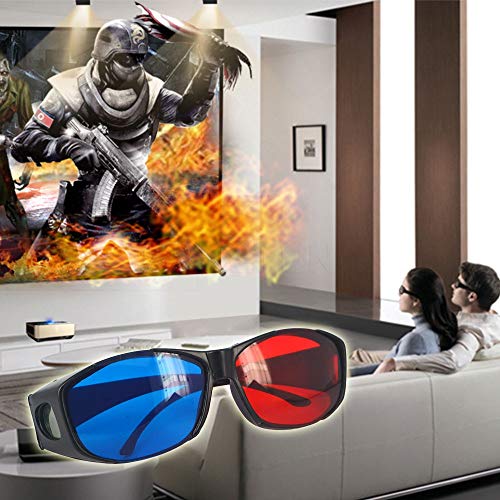 Jambar JD-06-02 Nvedia Red & Anaglyph/Cyan 3D Plastic Frame Glasses (2 Pcs.Pack) for 3D Movie/Books/Magazine - Image 3