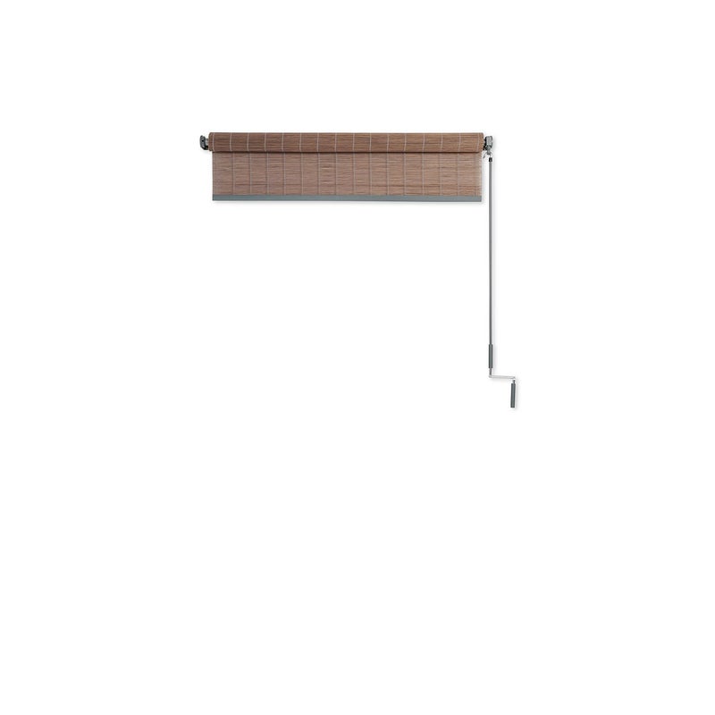 Coolaroo Wand Operated Outdoor Roller Shade â€“ Cordless Sun Blocking Window Blind for Patio, Deck, or Sunroom â€“ Fade Resistant, Smooth Wand Operation, Kid-Safe, Hardware Included, 4' x 6', Teak - Image 3