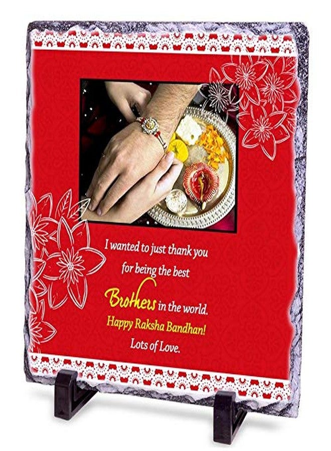 Alwaysgift Designer RED GEM Rakhi Happy Raksha Bandhan Rock Tile - Image 2