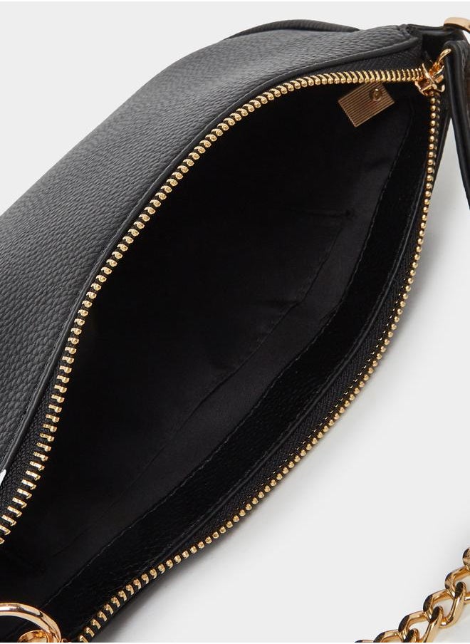 Styli Styli Crossbody Bag with Adjustable Strap and Chain Detail  - Image 4